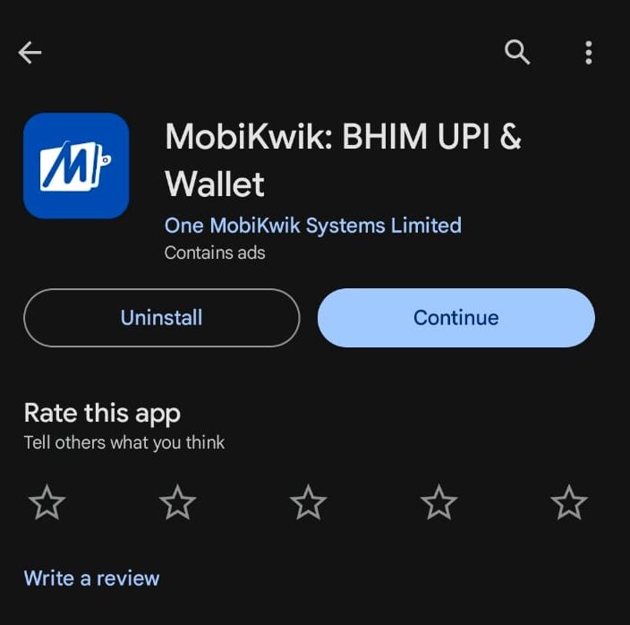 Mobikwik Application