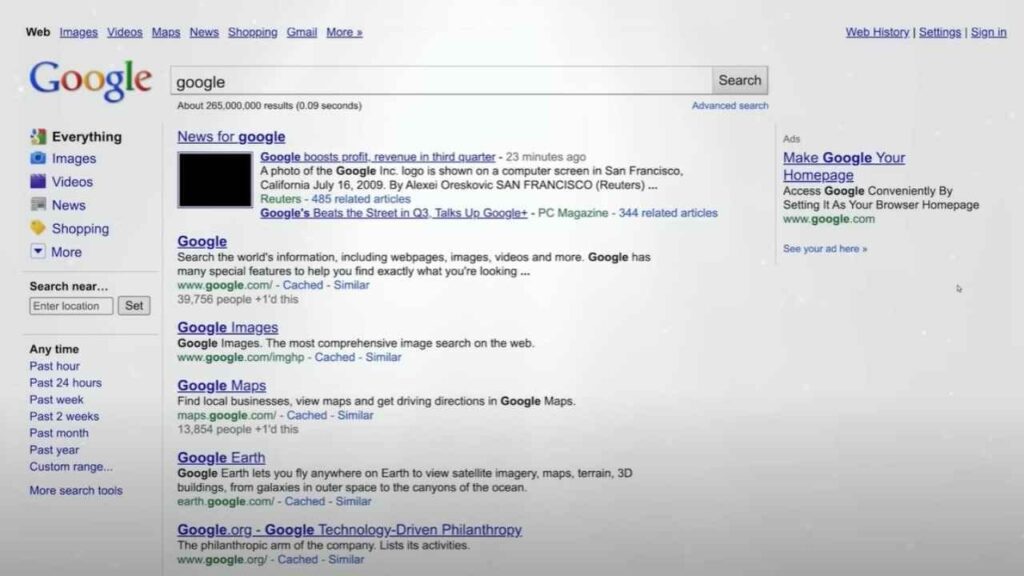 google old interface